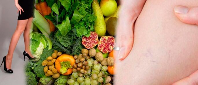 Dieta para venas varicosas